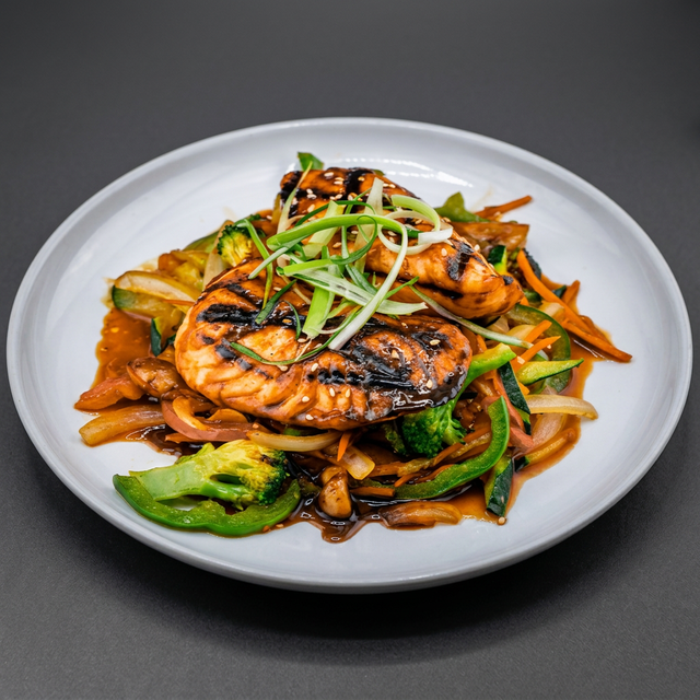 Salmon Teriyaki.